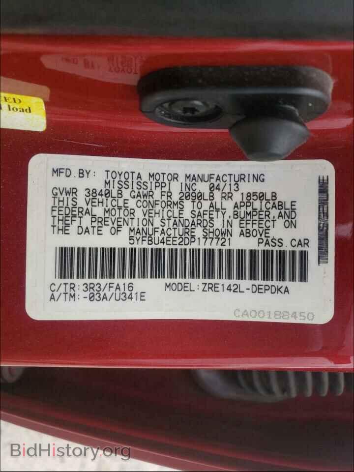 2013 TOYOTA COROLLA - VIN: 5YFBU4EE2DP177721 - Photo 10
