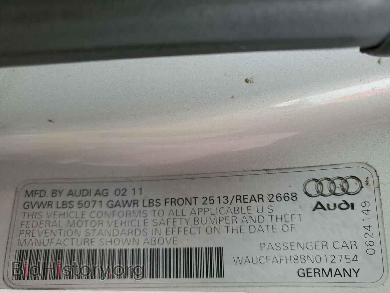 2011 AUDI A5 - VIN: WAUCFAFH8BN012754 - Photo 12