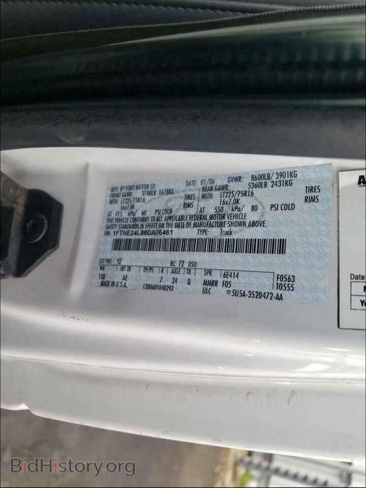 2006 FORD ECONOLINE - VIN: 1FTNE24L86DA06461 - Фото 10