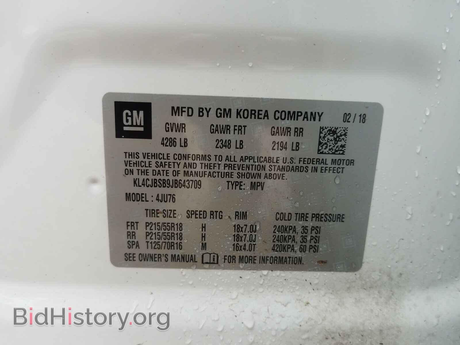2018 BUICK ENCORE - VIN: KL4CJBSB9JB643709 - Photo 10