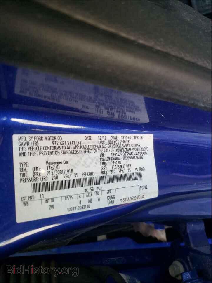 2013 FORD FOCUS - VIN: 1FADP3F24DL210666 - Фото 10