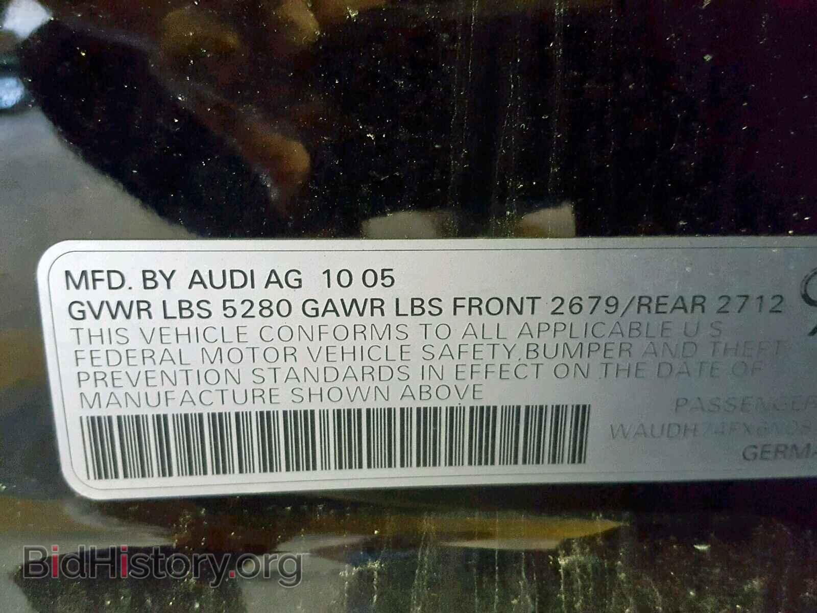 2006 AUDI A6 - VIN: WAUDH74FX6N084368 - Фото 10