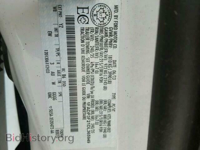 2013 FORD FOCUS - VIN: 1FADP3F21DL365949 - Фото 10