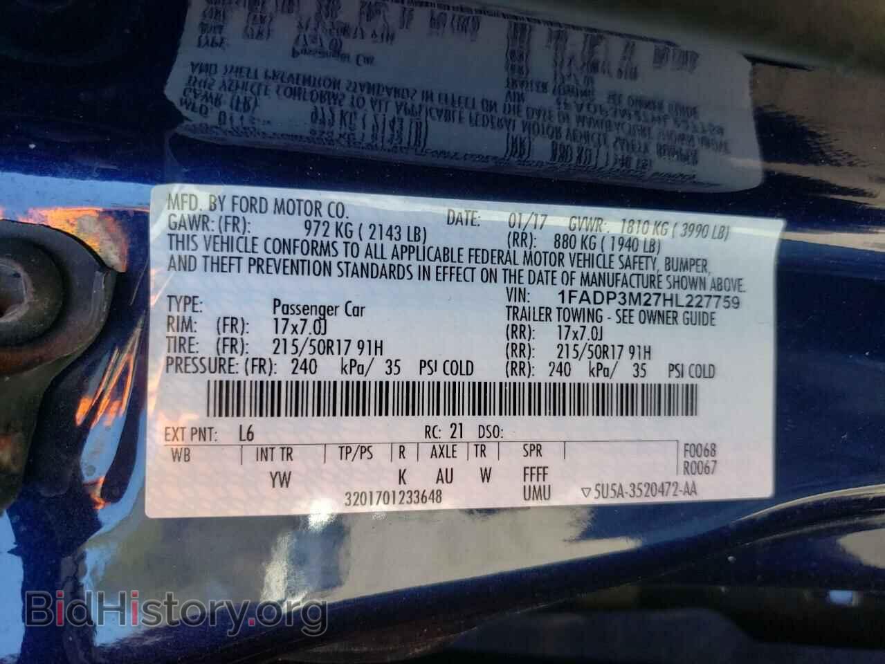 2017 FORD FOCUS - VIN: 1FADP3M27HL227759 - Фото 10