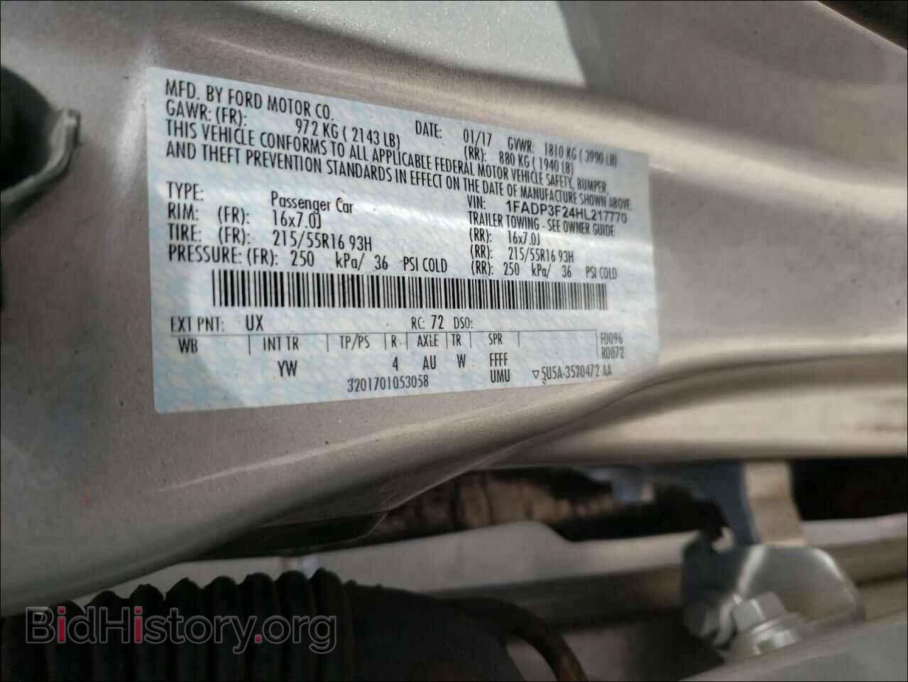 2017 FORD FOCUS - VIN: 1FADP3F24HL217770 - Photo 10