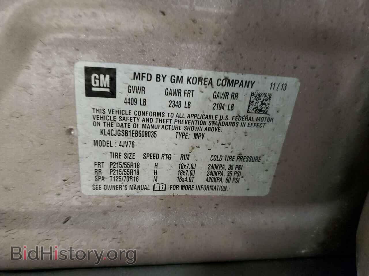 2014 BUICK ENCORE - VIN: KL4CJGSB1EB608035 - Photo 13