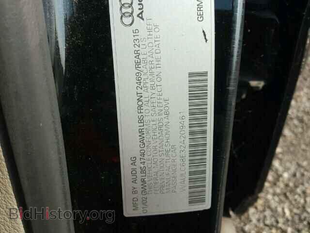 2002 AUDI A4 - VIN: WAULC68E32A209461 - Photo 10