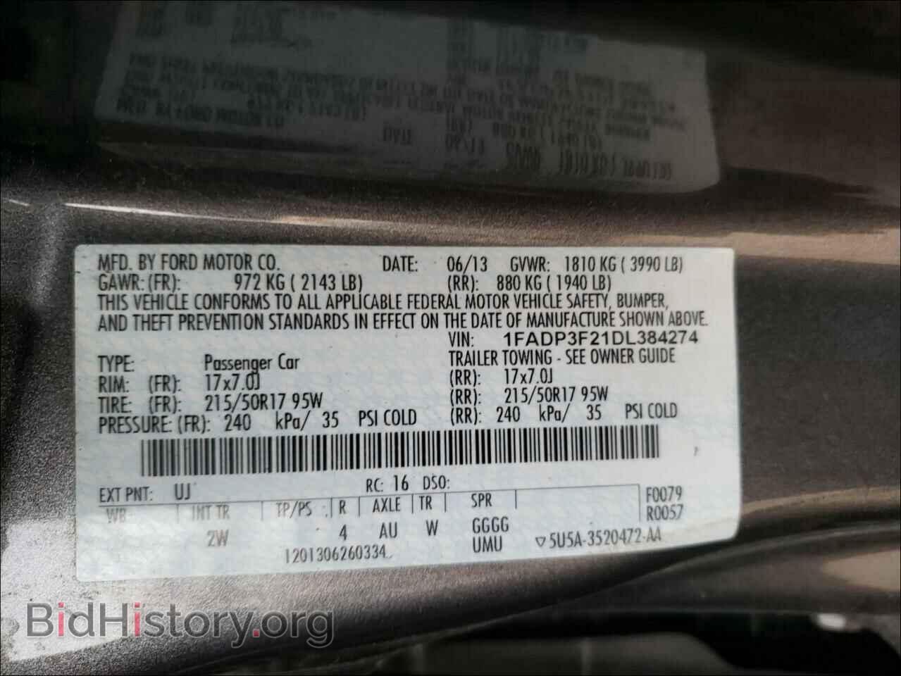 2013 FORD FOCUS - VIN: 1FADP3F21DL384274 - Photo 10