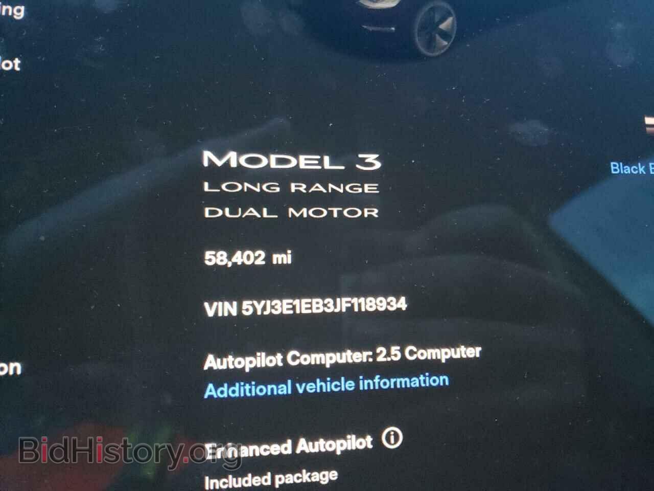 2018 TESLA MODEL 3 - VIN: 5YJ3E1EB3JF118934 - Фото 9