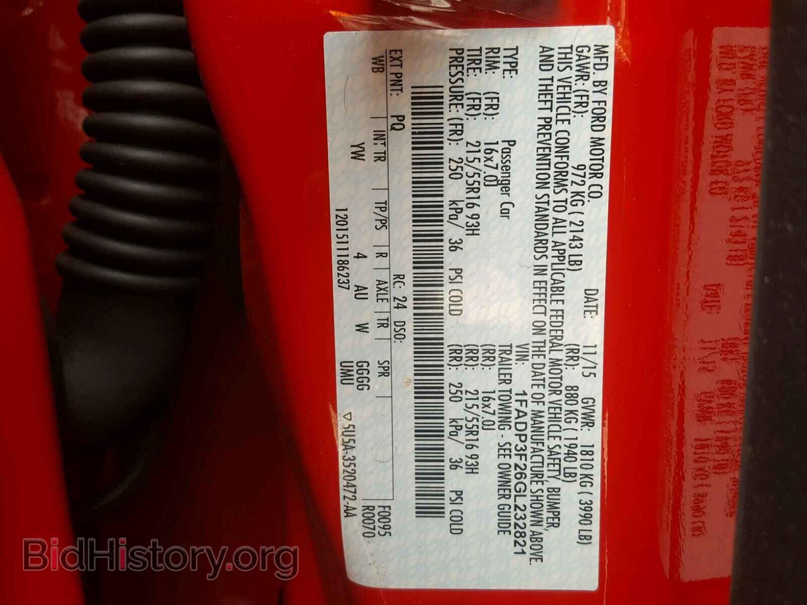 2016 FORD FOCUS - VIN: 1FADP3F26GL232821 - Фото 10