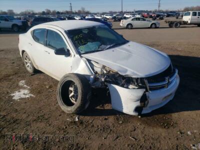 2014 Dodge AVENGER Avenger SE, белый — VIN 1C3CDZAB0EN175210, Copart