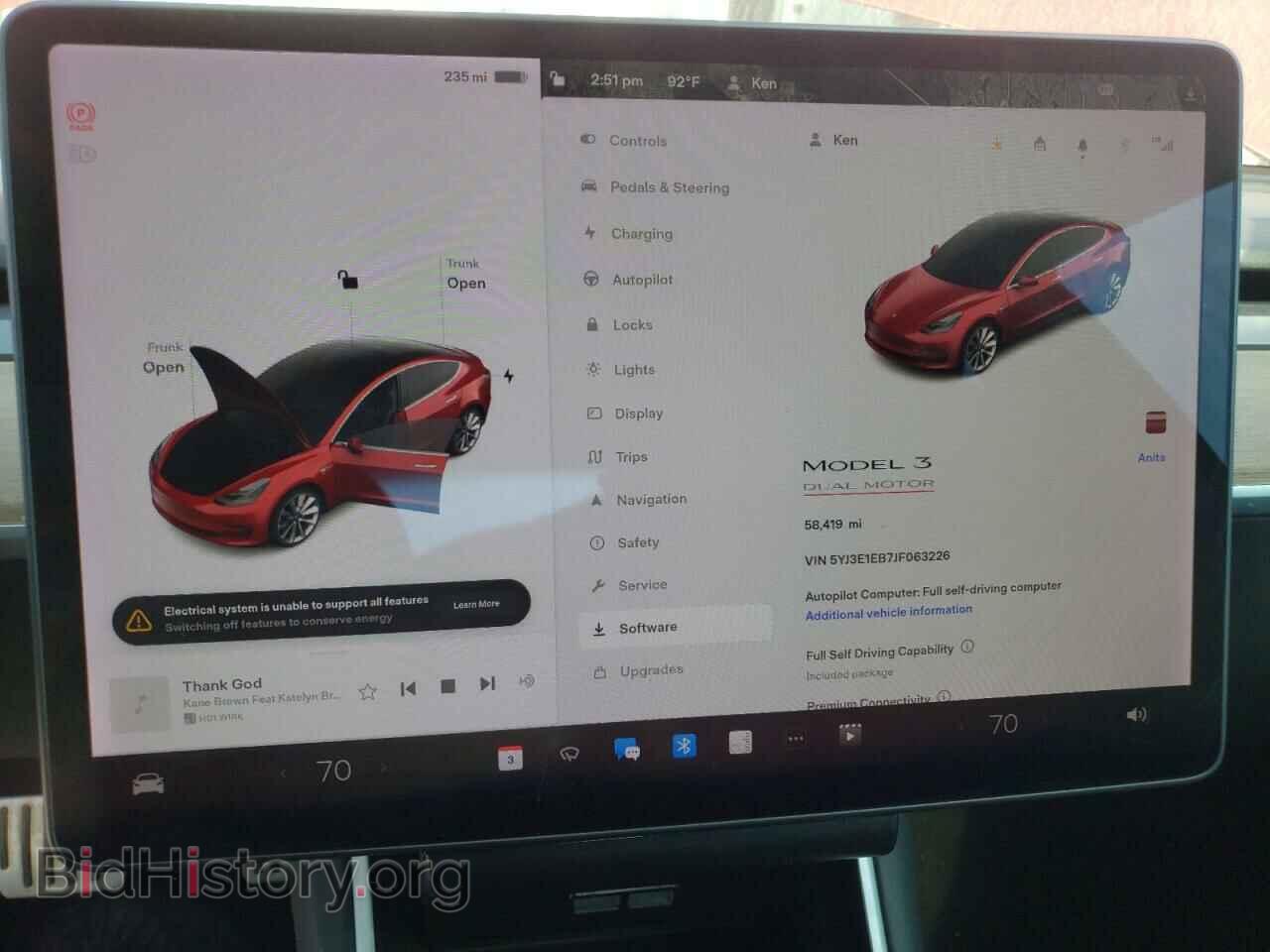 2018 TESLA MODEL 3 - VIN: 5YJ3E1EB7JF063226 - Photo 9