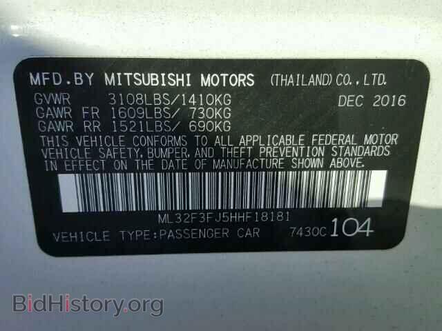 2017 MITSUBISHI MIRAGE - VIN: ML32F3FJ5HHF18181 - Фото 10