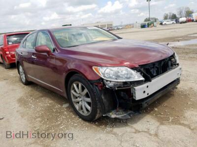 2007 Lexus LS460 LS 460, темно-бордовый — VIN JTHBL46F575043618, Copart