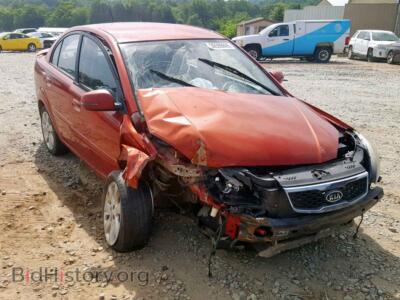 2011 Kia RIO BASE, красный — VIN KNADH4A37B6959872, Copart