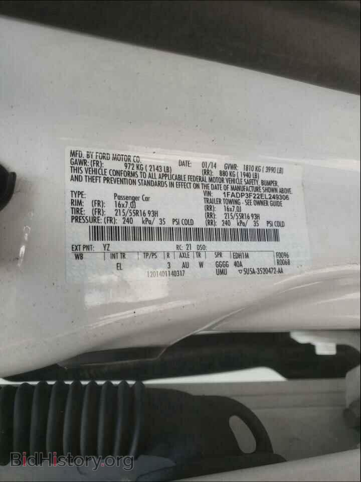 2014 FORD FOCUS - VIN: 1FADP3F22EL249306 - Photo 10