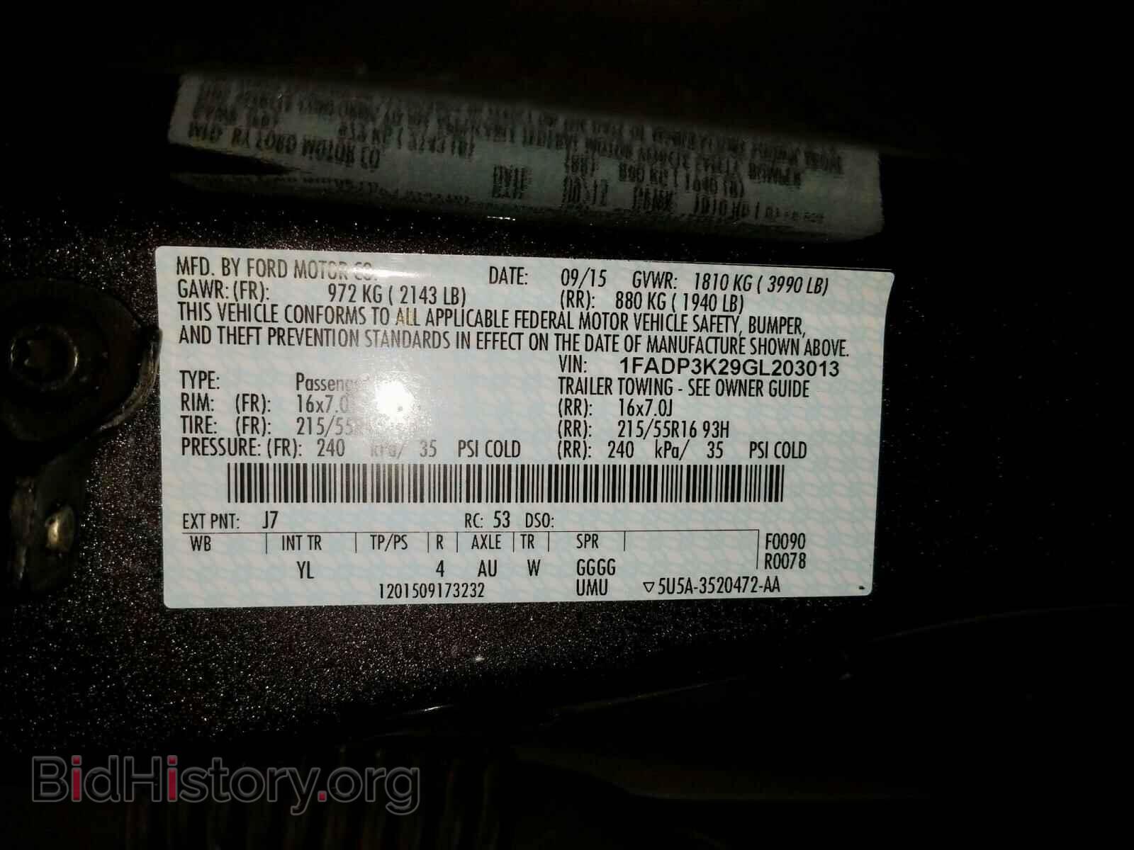 2016 FORD FOCUS - VIN: 1FADP3K29GL203013 - Photo 10