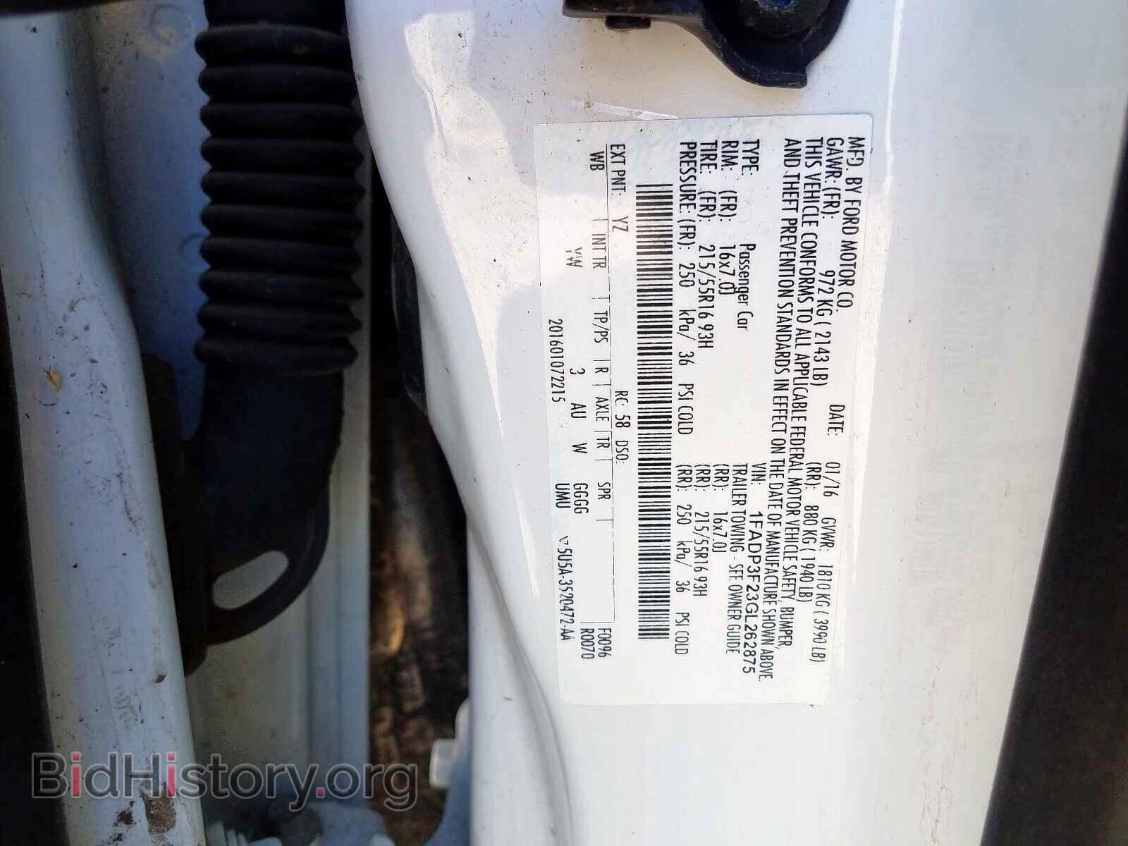 2016 FORD FOCUS - VIN: 1FADP3F23GL262875 - Photo 10