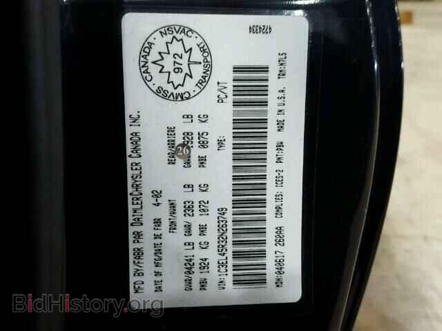 2002 CHRYSLER SEBRING - VIN: 1C3EL45R32N263749 - Фото 10