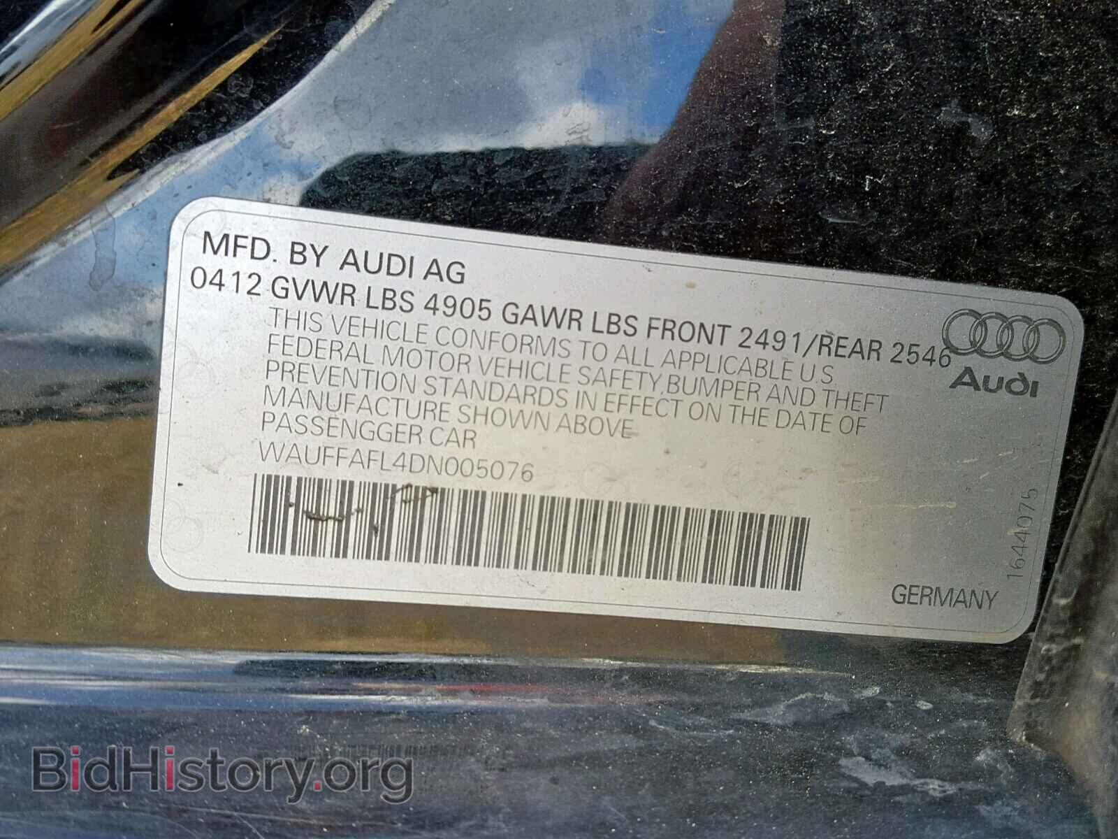 2013 AUDI A4 - VIN: WAUFFAFL4DN005076 - Фото 10
