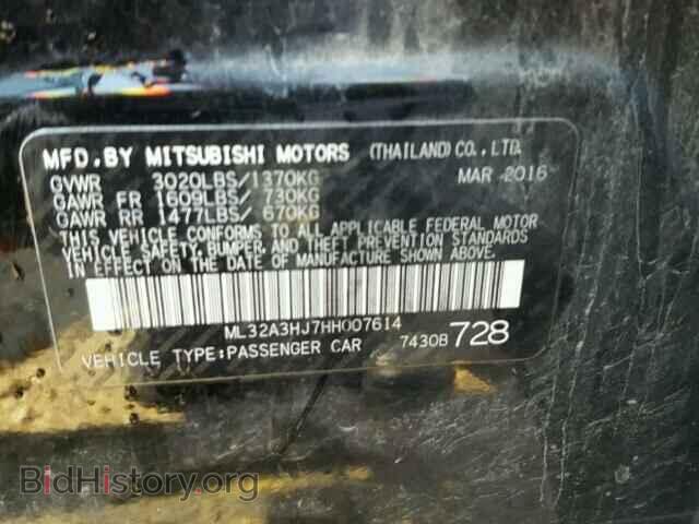 2017 MITSUBISHI MIRAGE - VIN: ML32A3HJ7HH007614 - Фото 10
