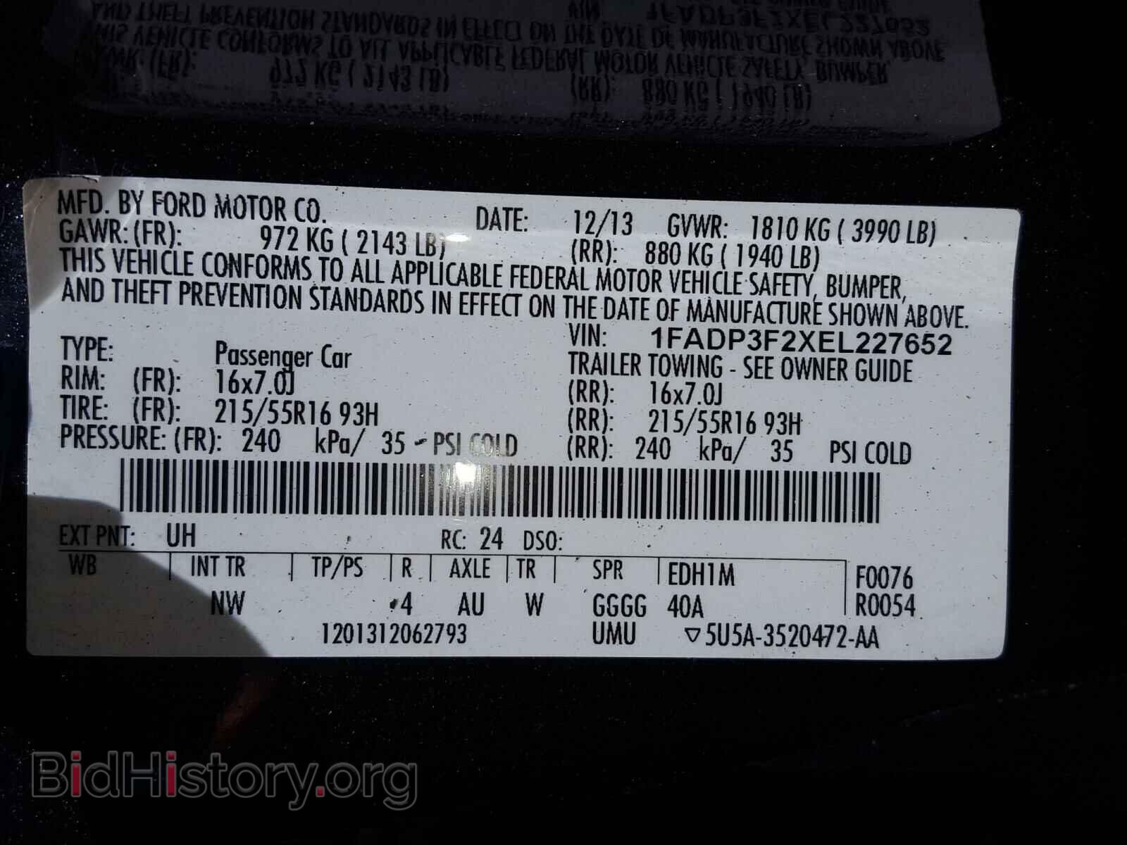 2014 FORD FOCUS - VIN: 1FADP3F2XEL227652 - Photo 10