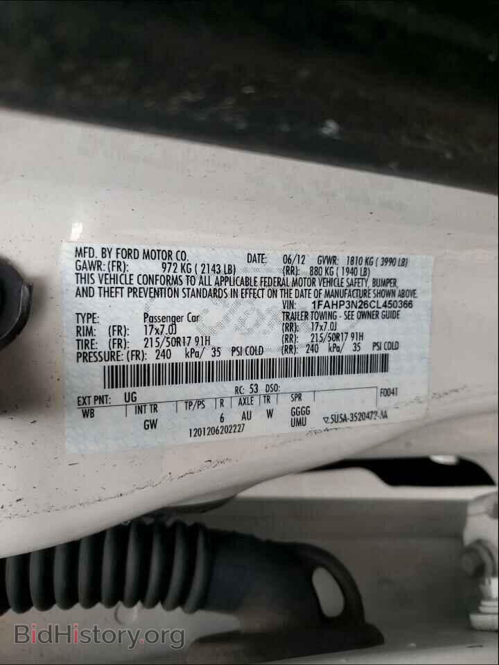 2012 FORD FOCUS - VIN: 1FAHP3N26CL450366 - Фото 10