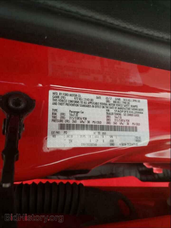 2017 FORD FOCUS - VIN: 1FADP3FEXHL259984 - Фото 10