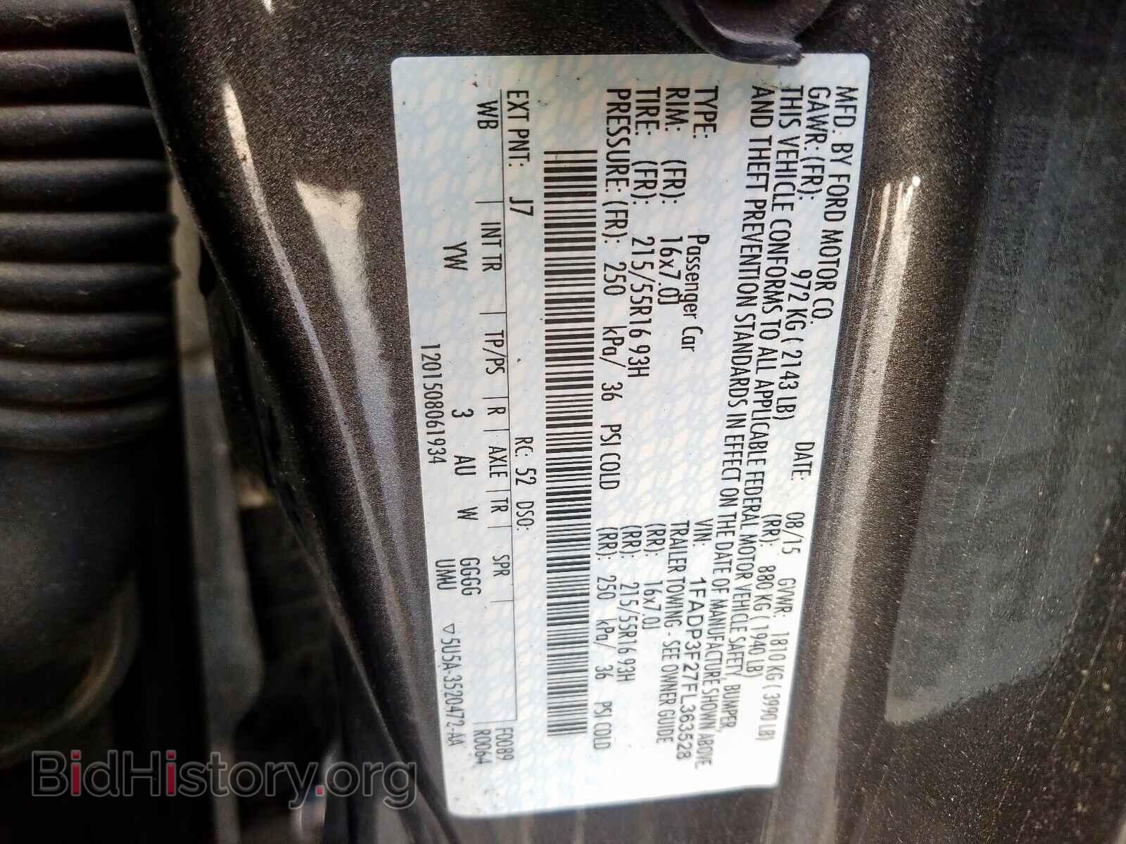 2015 FORD FOCUS - VIN: 1FADP3F27FL363528 - Photo 10