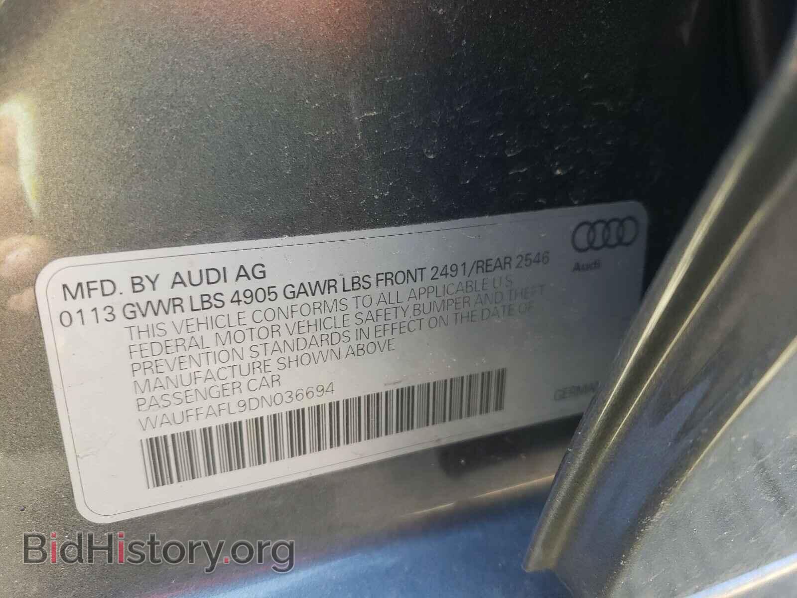2013 AUDI A4 - VIN: WAUFFAFL9DN036694 - Фото 10
