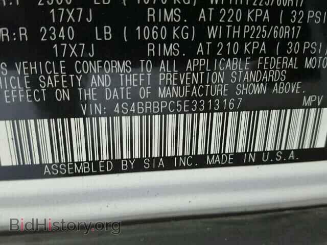 2014 SUBARU OUTBACK - VIN: 4S4BRBPC5E3313167 - Photo 10