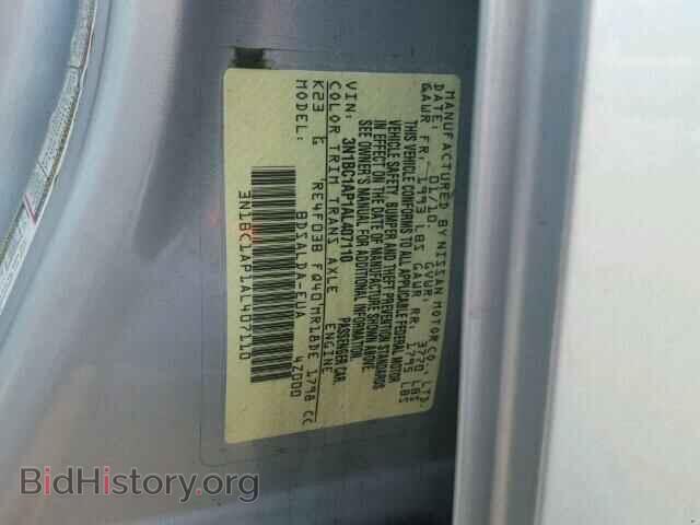 2010 NISSAN VERSA - VIN: 3N1BC1AP1AL407110 - Фото 10