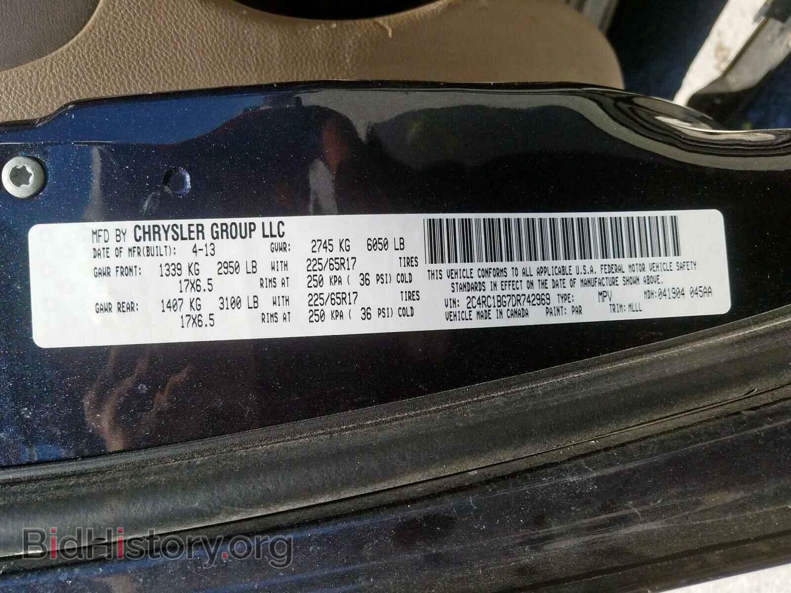2013 CHRYSLER MINIVAN - VIN: 2C4RC1BG7DR742969 - Photo 10