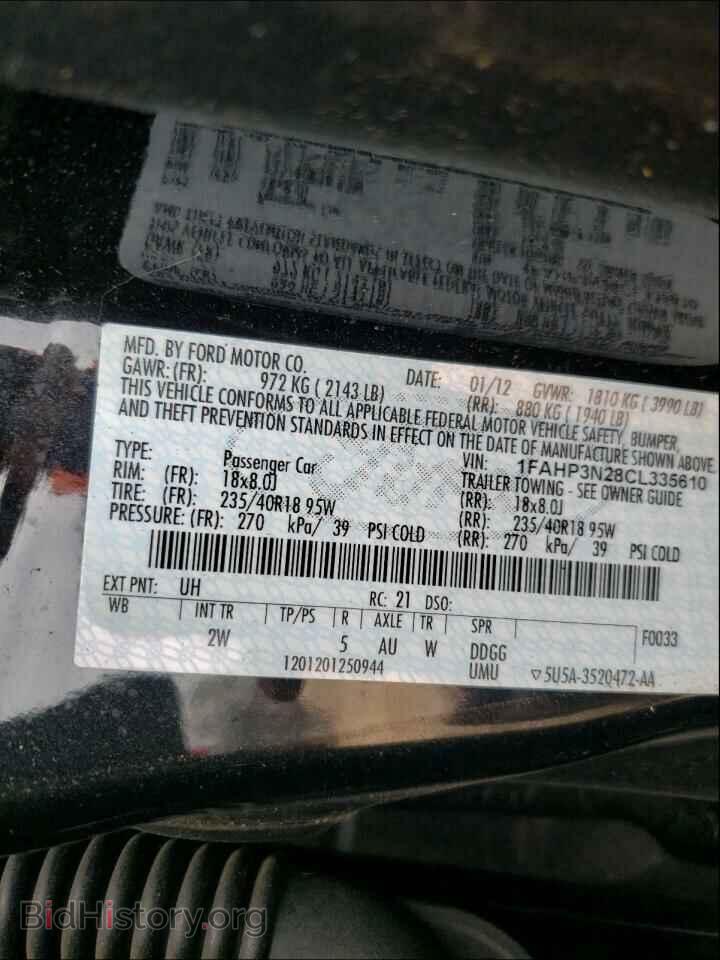 2012 FORD FOCUS - VIN: 1FAHP3N28CL335610 - Фото 10