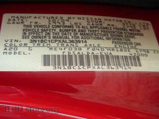 2010 NISSAN VERSA - VIN: 3N1BC1CPXAL363914 - Фото 10