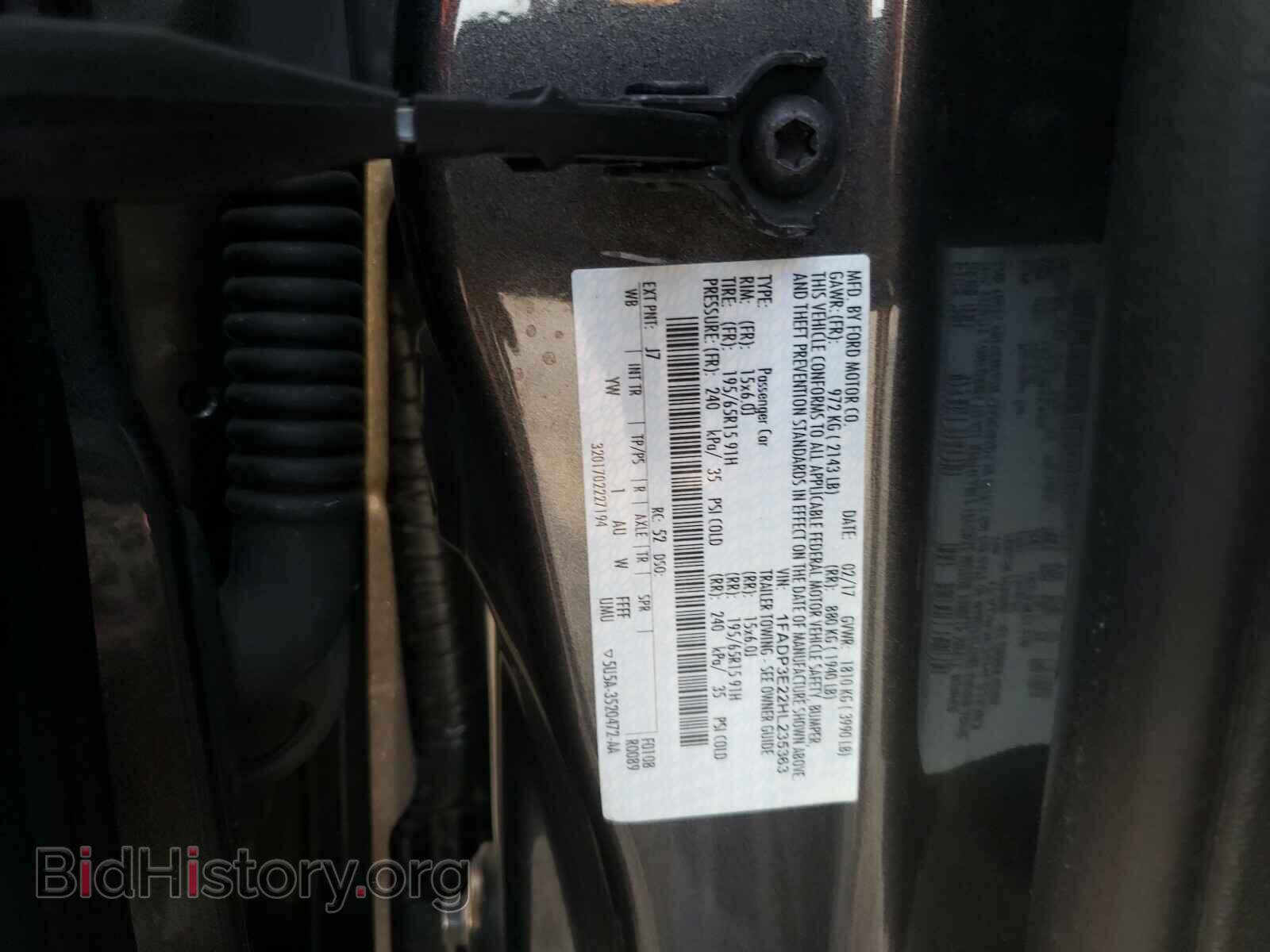 2017 FORD FOCUS - VIN: 1FADP3E22HL235363 - Фото 10