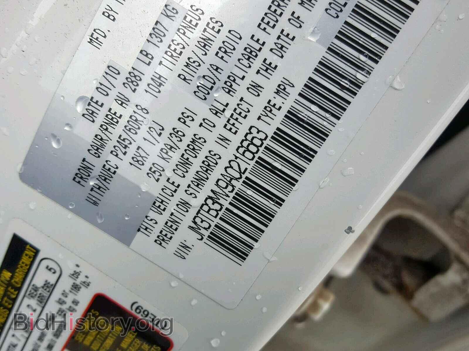 2010 MAZDA CX-9 - VIN: JM3TB3MV9A0216663 - Фото 10