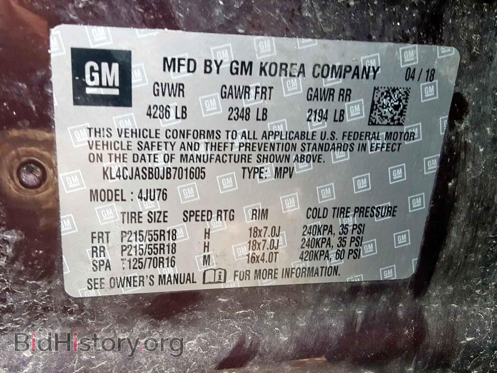 2018 BUICK ENCORE - VIN: KL4CJASB0JB701605 - Photo 10