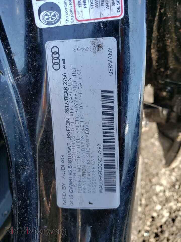 2016 AUDI A6 - VIN: WAUGFAFC0GN017282 - Фото 10