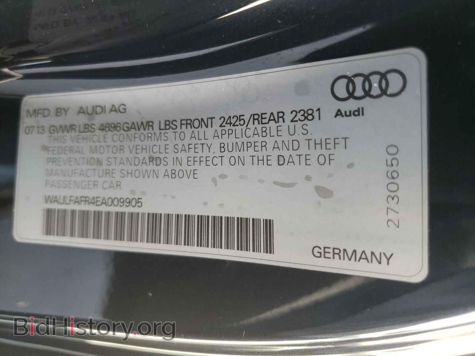 2014 AUDI A5 - VIN: WAULFAFR4EA009905 - Фото 10