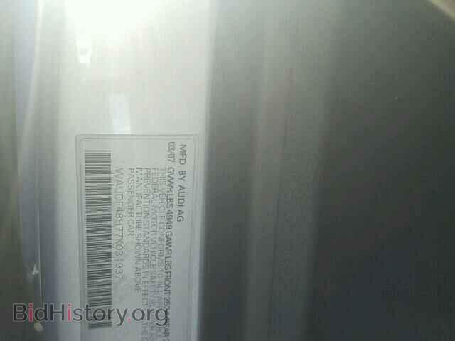 2007 AUDI A4 - VIN: WAUDF48H77K031937 - Фото 10