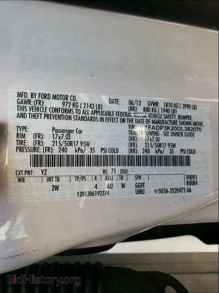 2013 FORD FOCUS - VIN: 1FADP3K20DL382070 - Photo 10