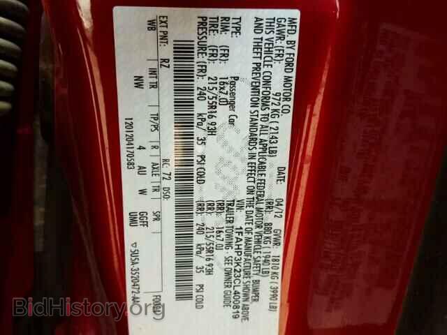 2012 FORD FOCUS - VIN: 1FAHP3K23CL400819 - Фото 10