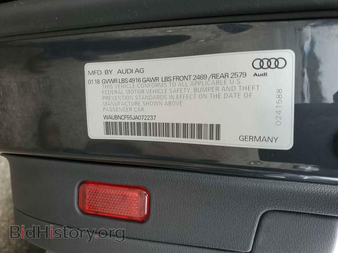 2018 AUDI A5 - VIN: WAUBNCF55JA072237 - Фото 12