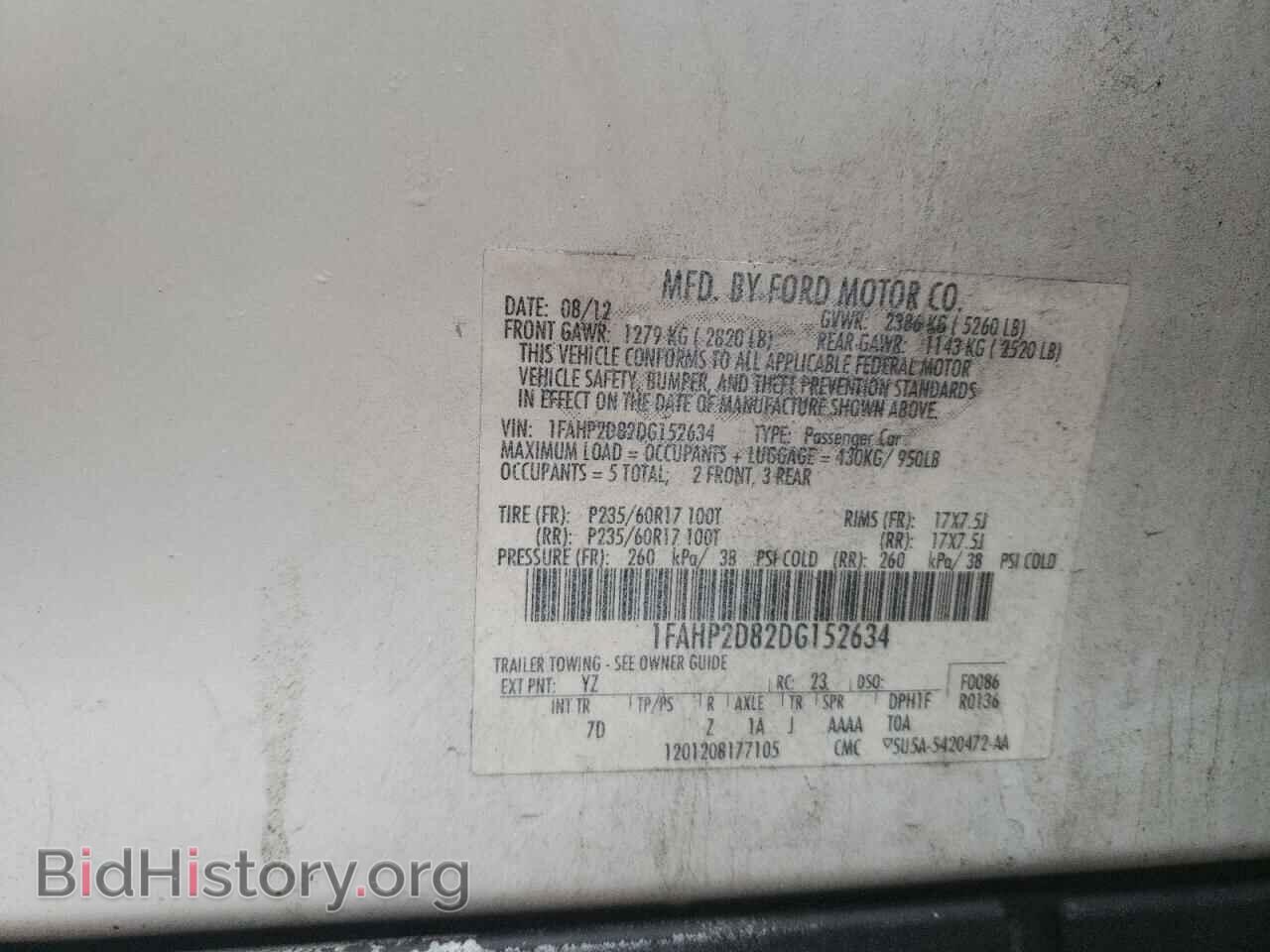2013 FORD TAURUS - VIN: 1FAHP2D82DG152634 - Photo 10