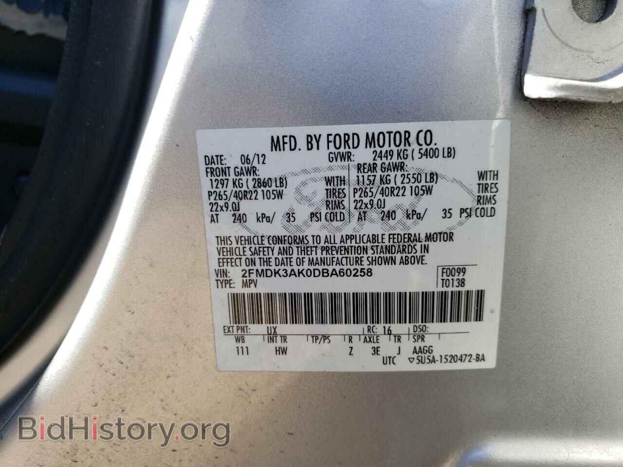 2013 FORD EDGE - VIN: 2FMDK3AK0DBA60258 - Photo 10