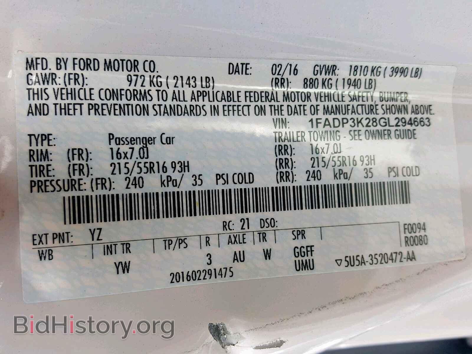 2016 FORD FOCUS SE - VIN: 1FADP3K28GL294663 - Фото 10