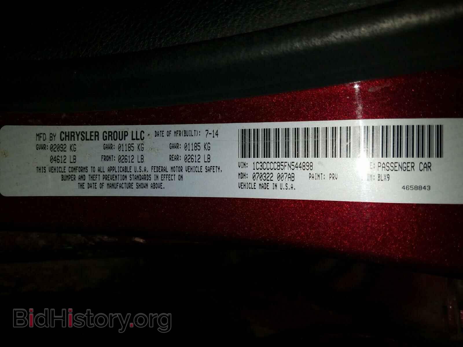 2015 CHRYSLER 200 - VIN: 1C3CCCCB5FN544898 - Photo 10
