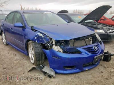 2005 Mazda 6 6 I, blue — VIN 1YVFP84C455M39750, Copart