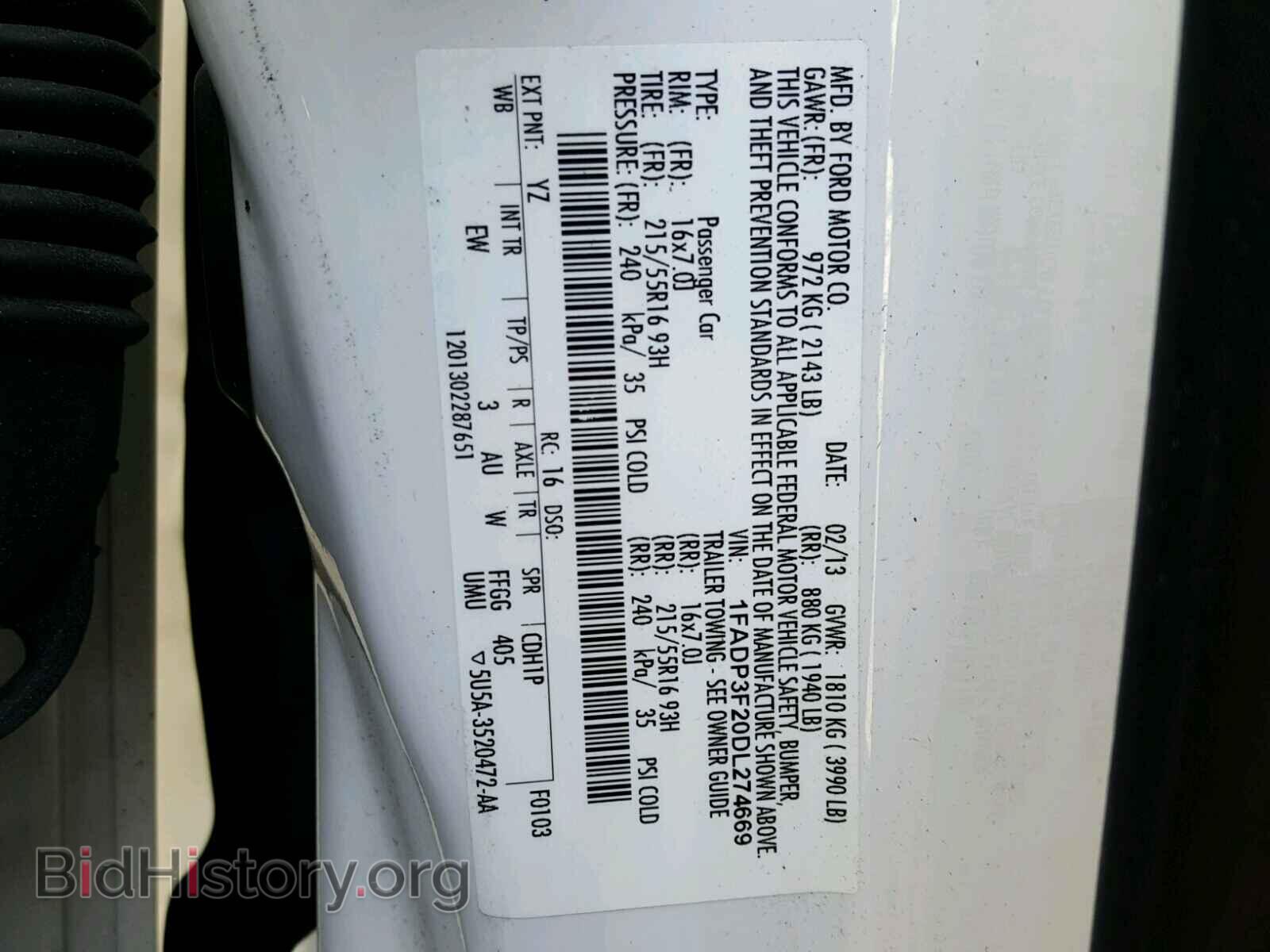 2013 FORD FOCUS - VIN: 1FADP3F20DL274669 - Photo 10